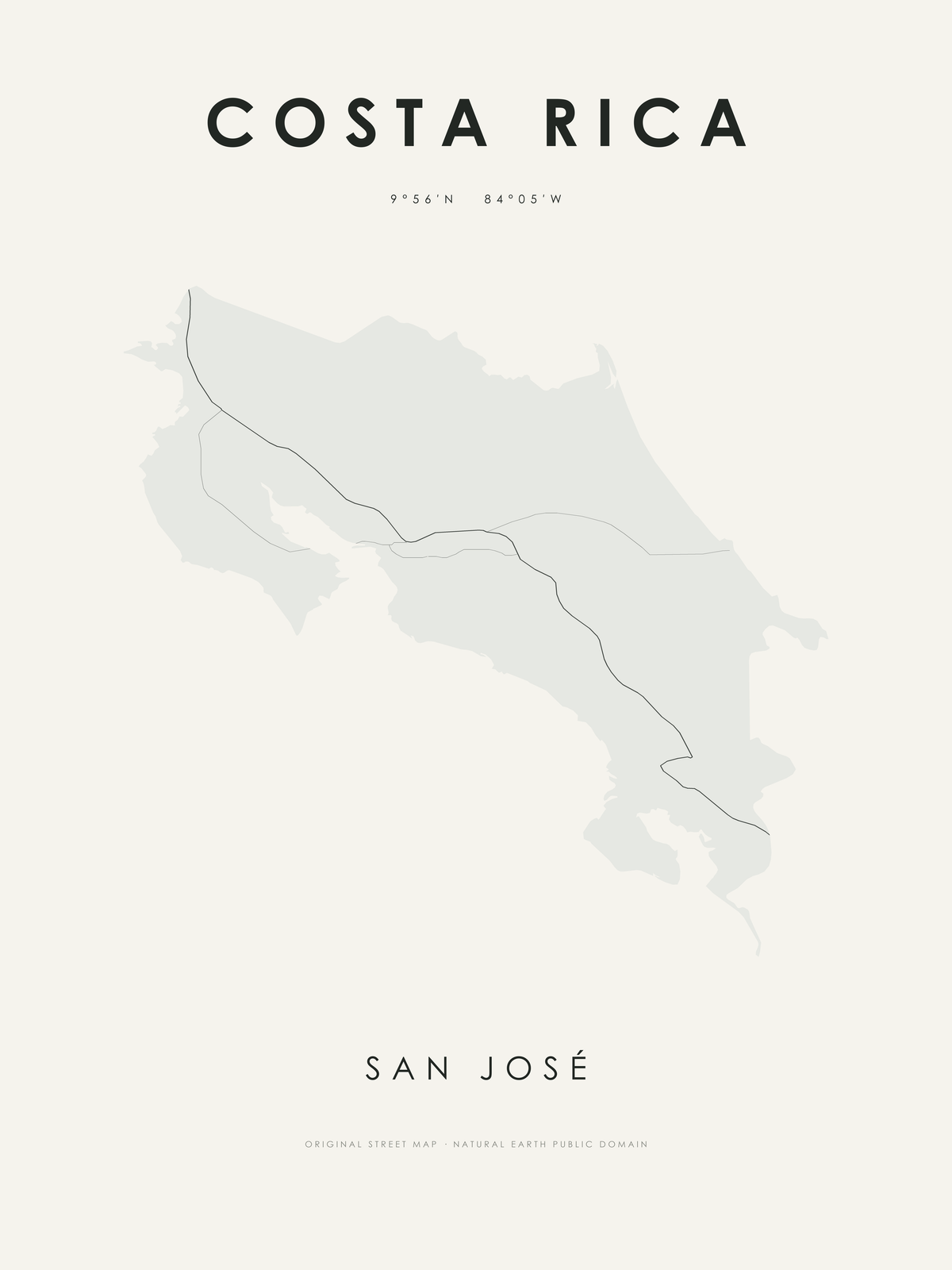 Costa Rica 1 — mapa artístico 3:4