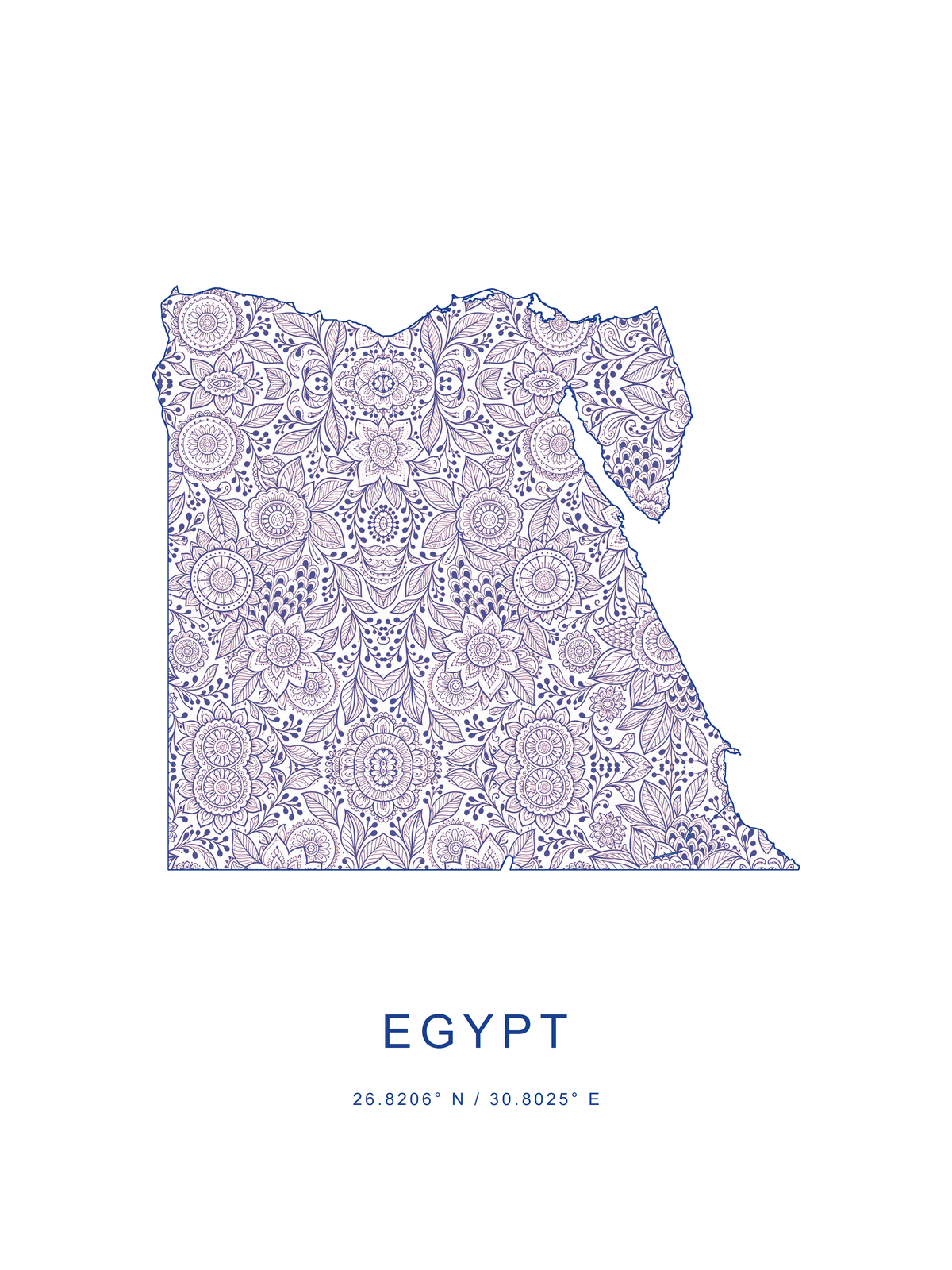 Egipto 2 — mapa decorativo 3:4