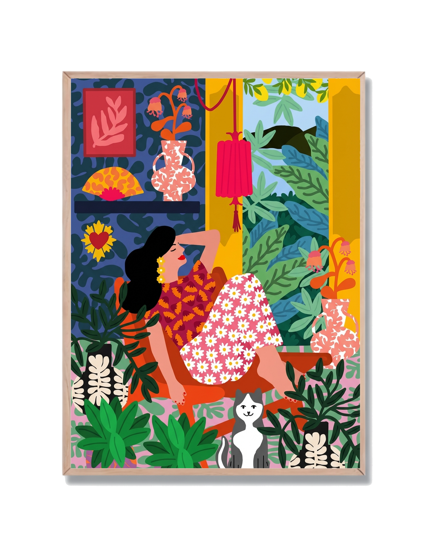 Mujer Botánico y Felino