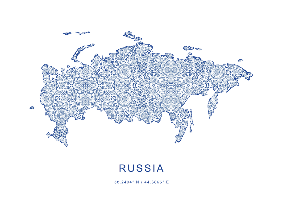Rusia 2 — mapa decorativo 3:4