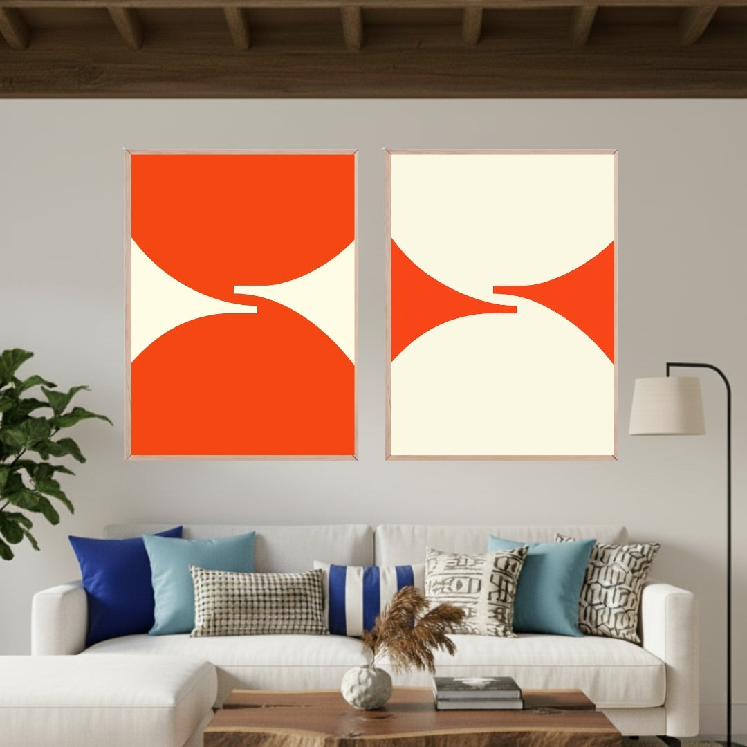 Set de 2 Rojo Invertido