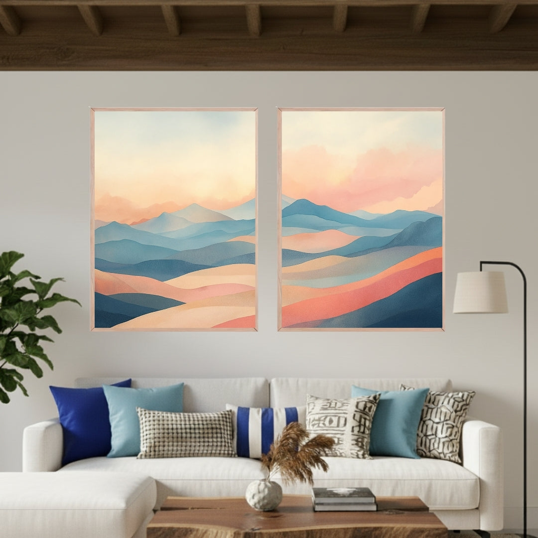 Set de 2 Montañas Pastel