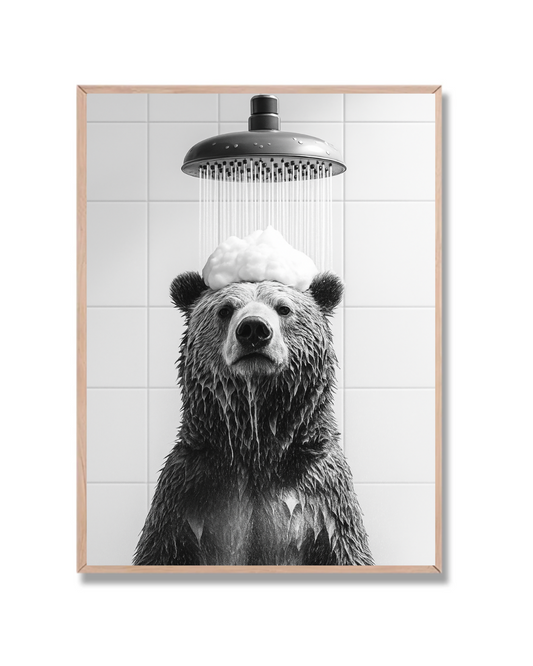 Oso en la ducha