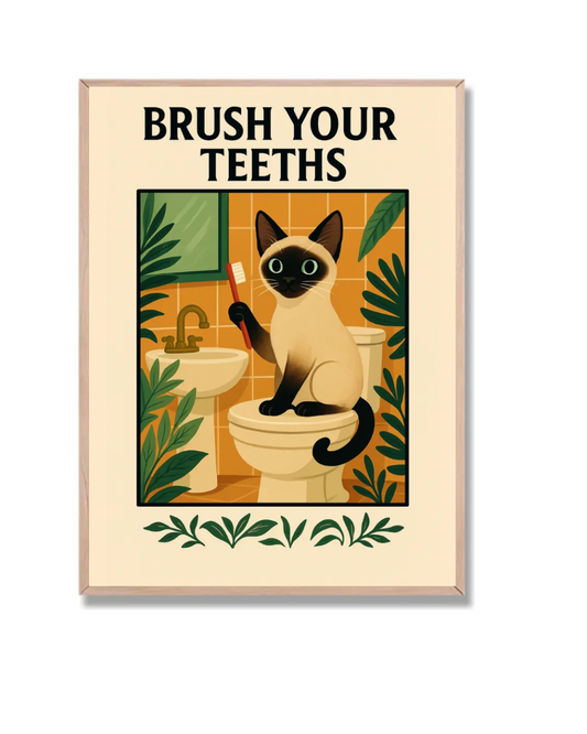 Gato Brush your teeths