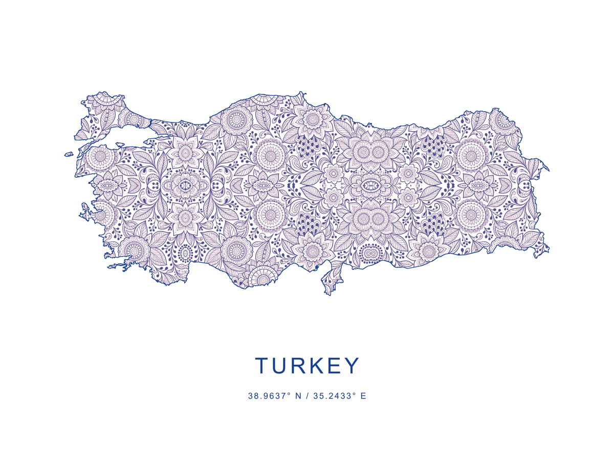 Turquía 1 — mapa decorativo 3:4