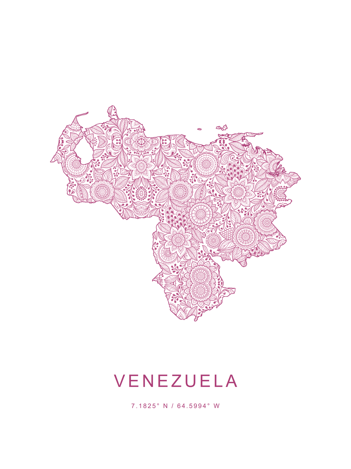Venezuela 5 — mapa decorativo 3:4