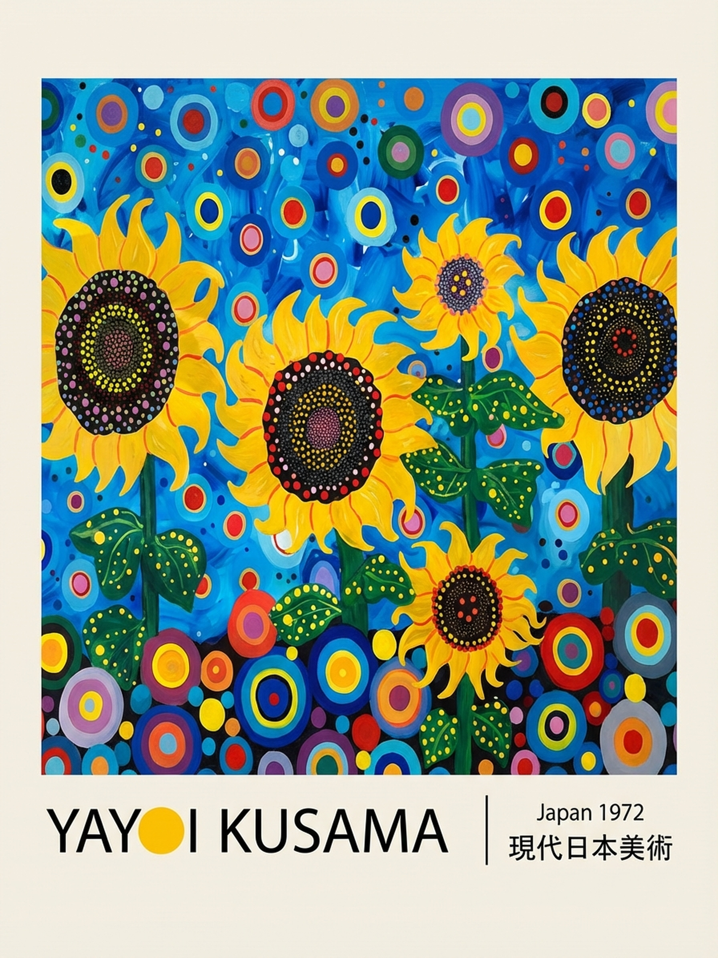Yayoi Kusama Poster Colorful Japandi Wall Art As Yayoi Kusama Print, Abstract Kusama Poster, Japanese Poster, Japanese Wall Art Etsy