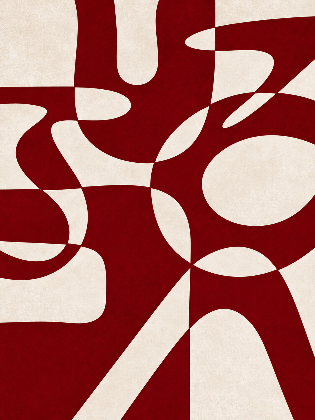 Abstracto vertical rojo y crema