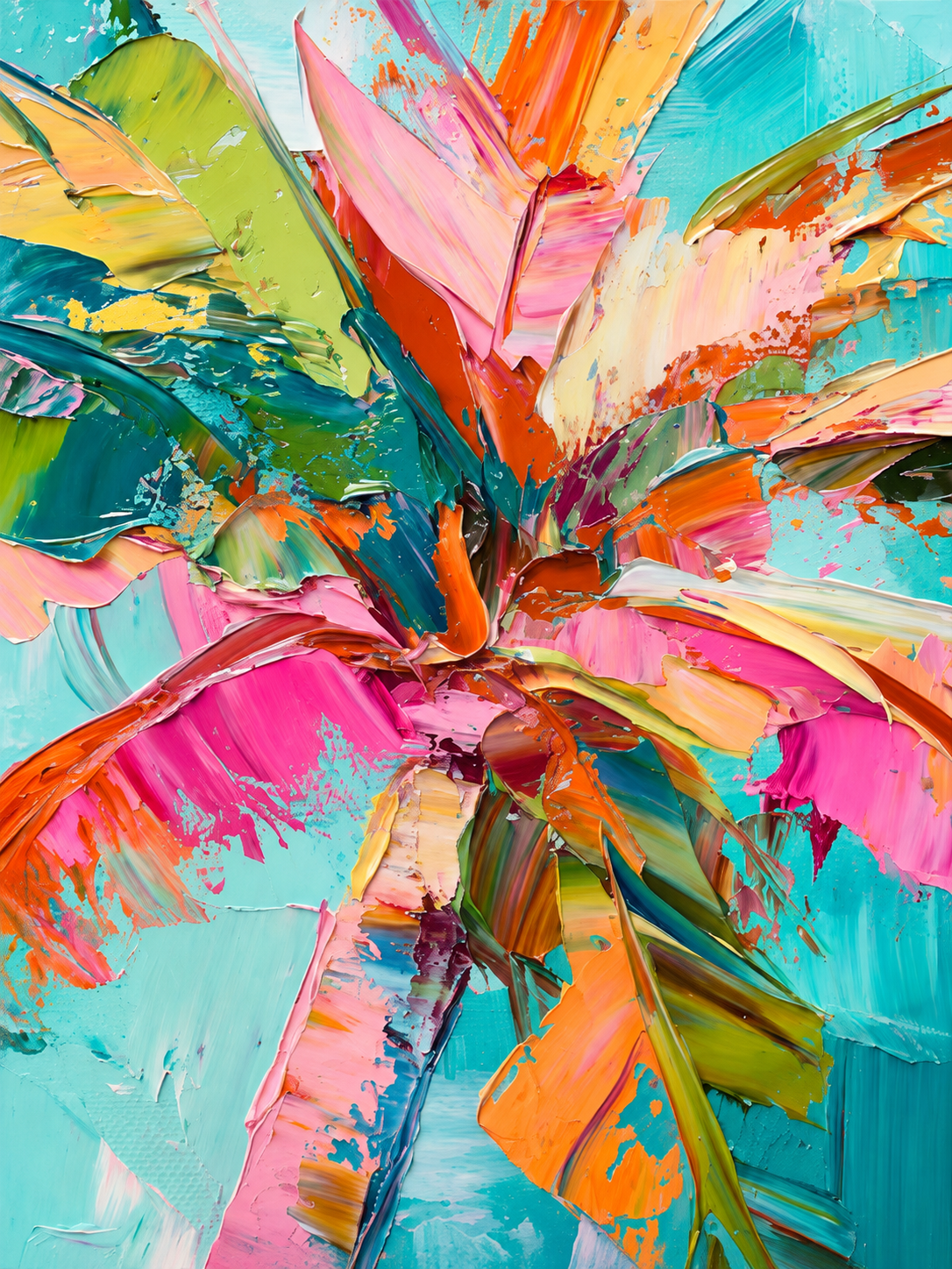 Abstracto de pinceladas multicolor