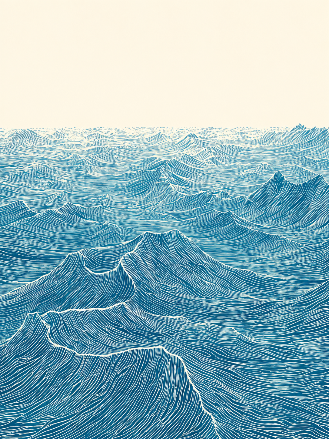 Minimalista de ondas lineales azules