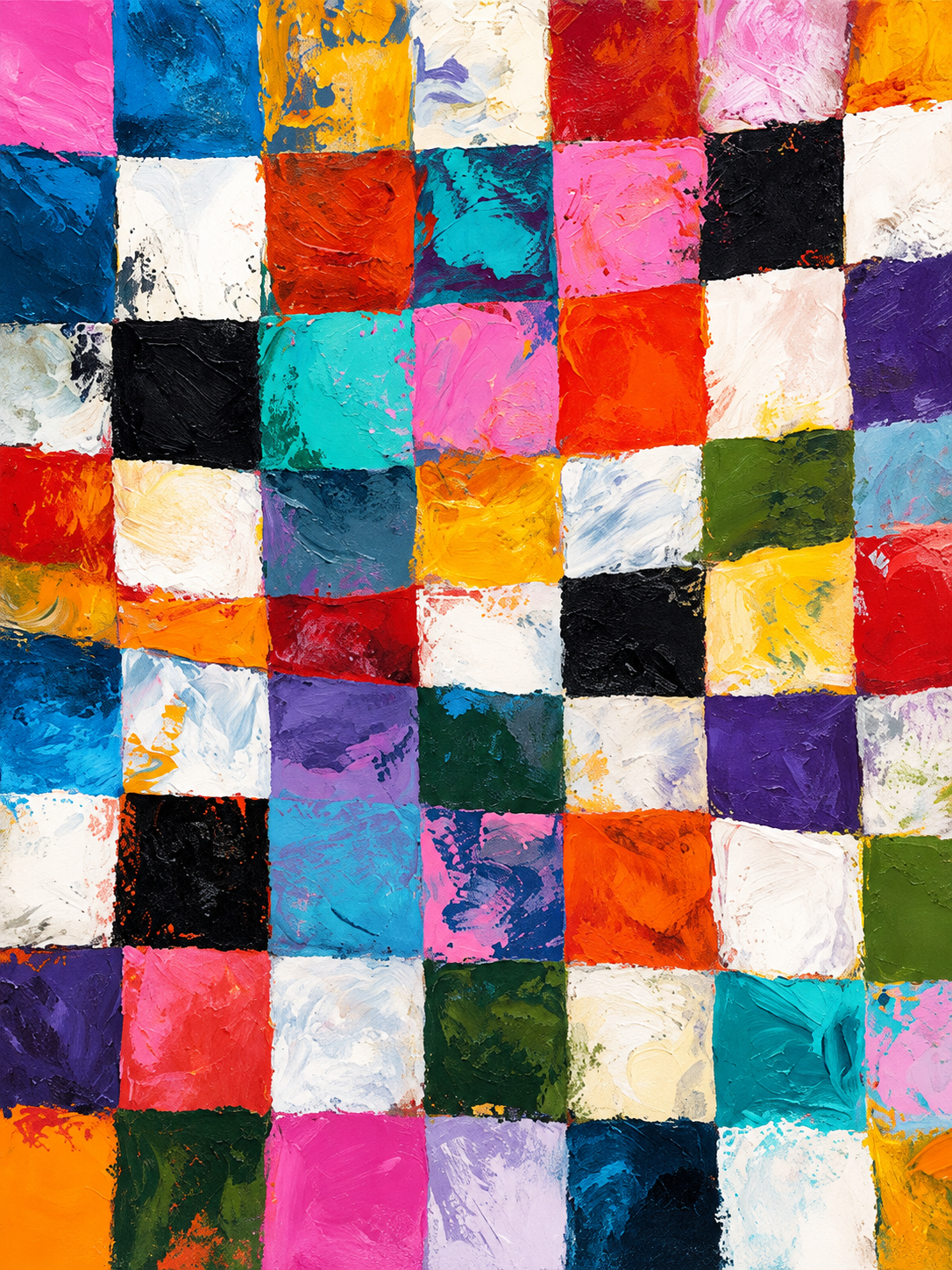 Patchwork abstracto multicolor
