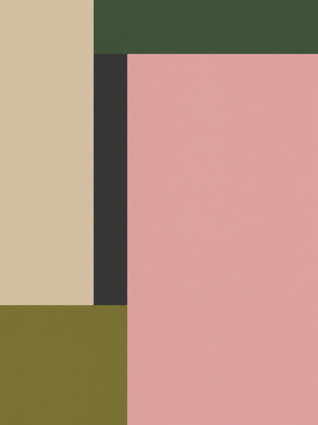 Geométrico en verde, rosa, beige y negro