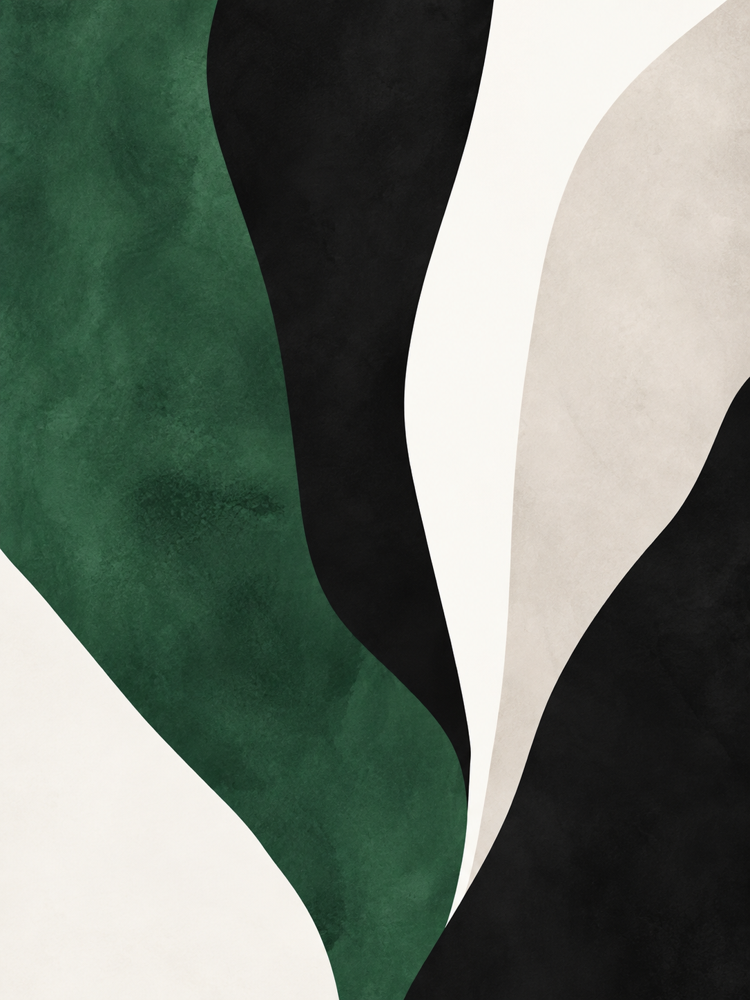 Abstracto verde, negro y beige — Derecho
