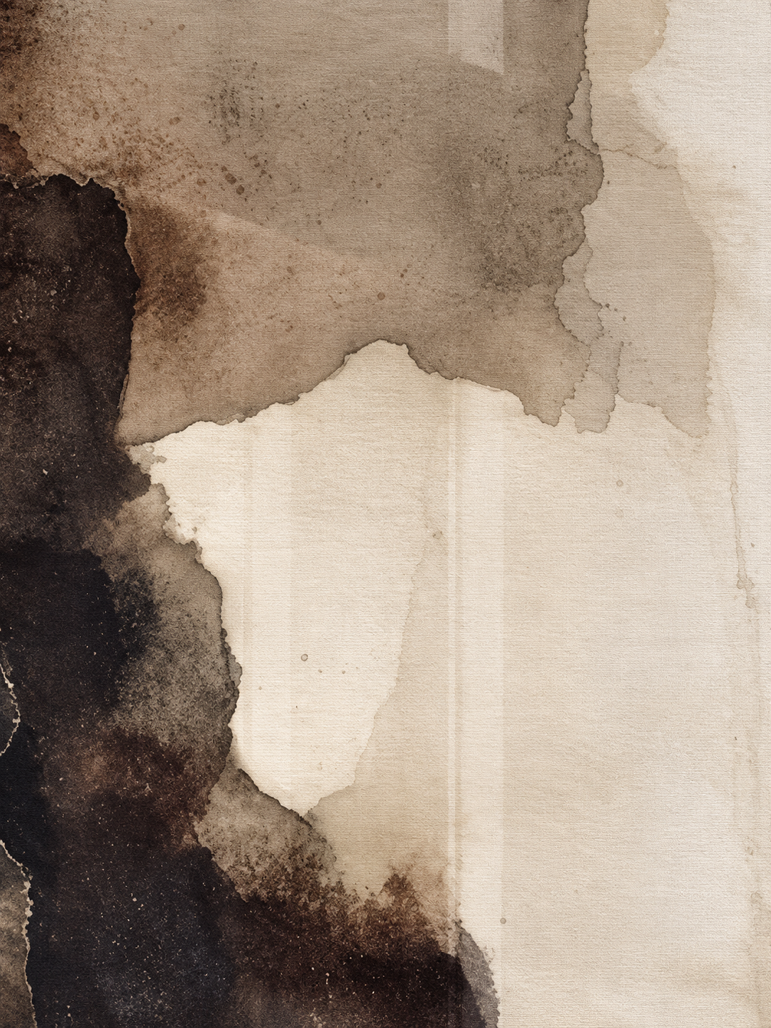 Mancha abstracta sepia y carbón — Izquierdo