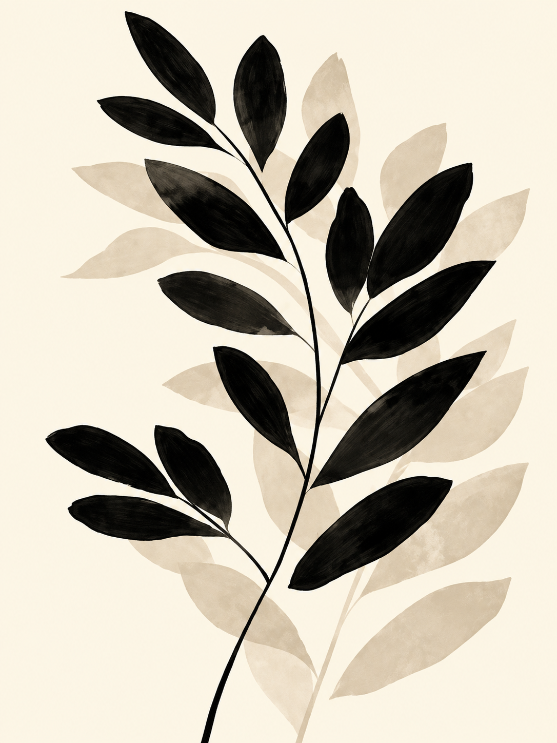 Botánico negro y taupe — Izquierdo