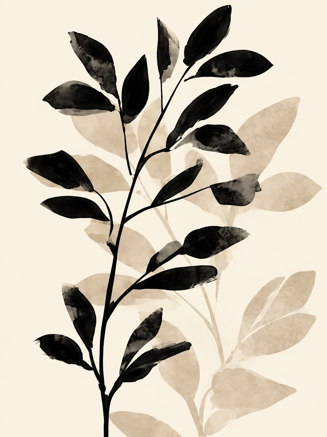 Botánico negro y taupe — Central