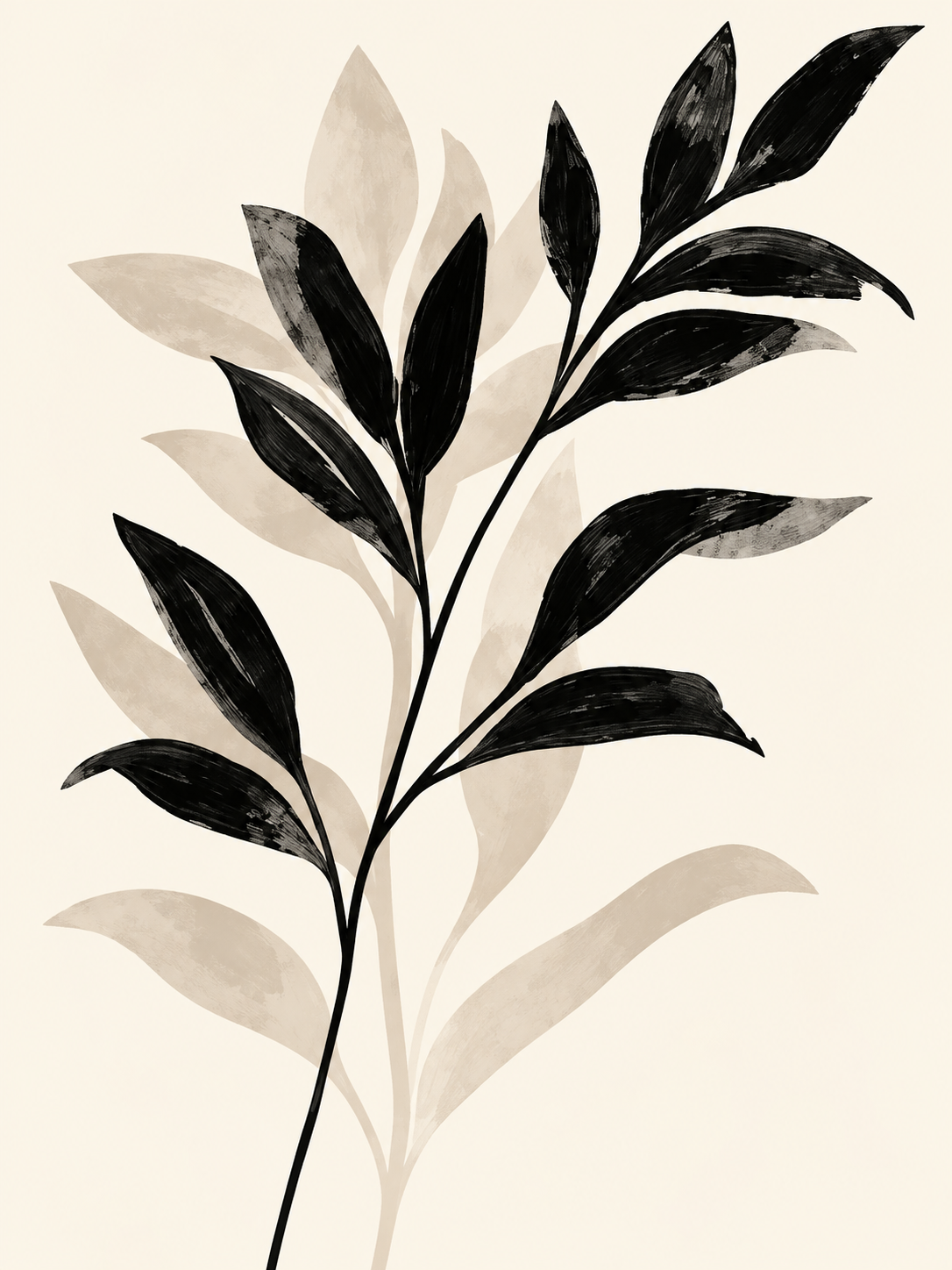 Botánico negro y taupe — Derecho