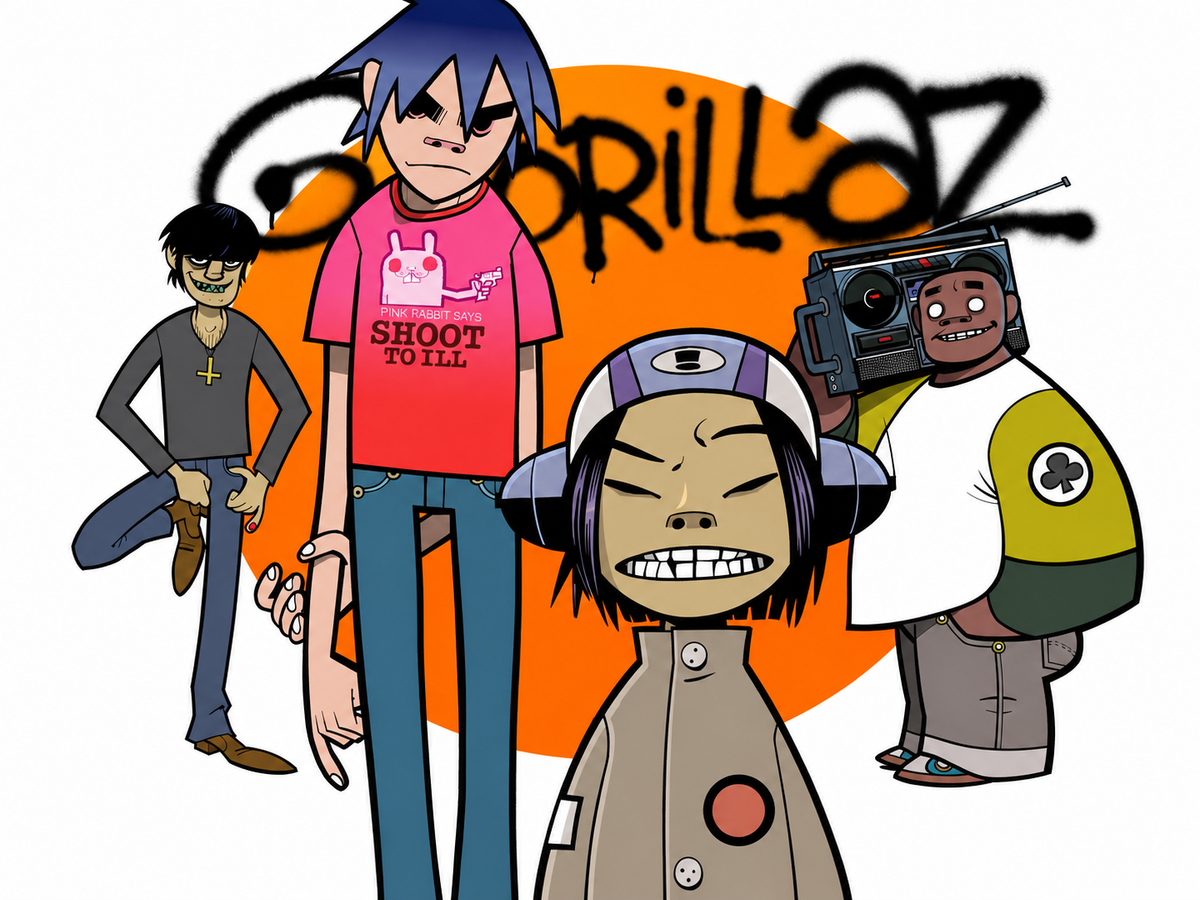 Ilustración 016 — Gorillaz — cuadro individual