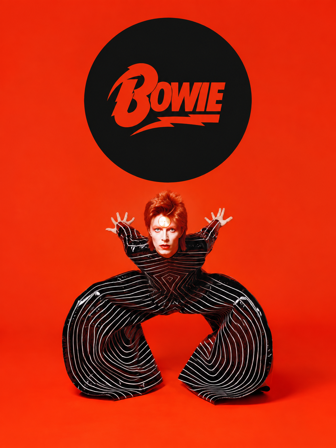 Ilustración 020 — Bowie Rojo — cuadro individual