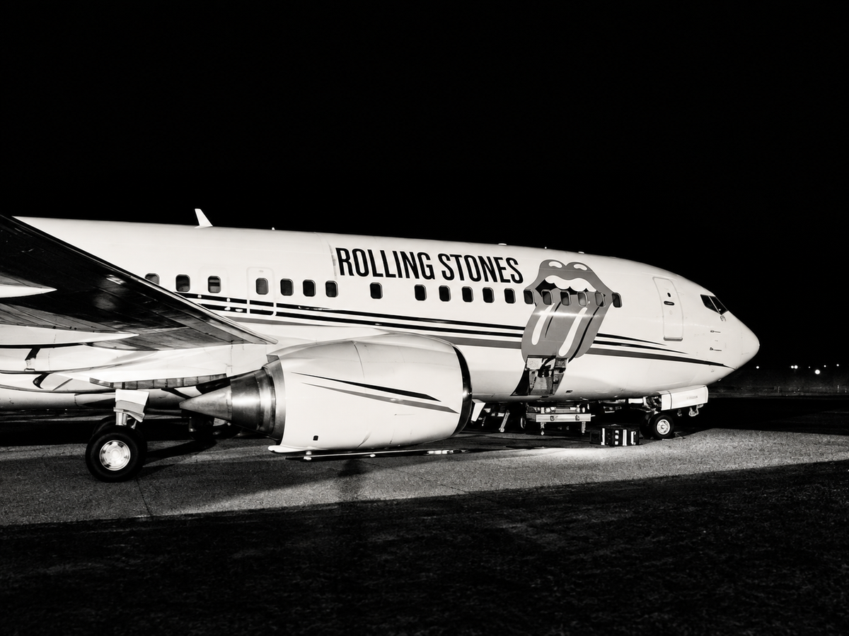 Ilustración 042 — Rolling Stones Avión — cuadro individual