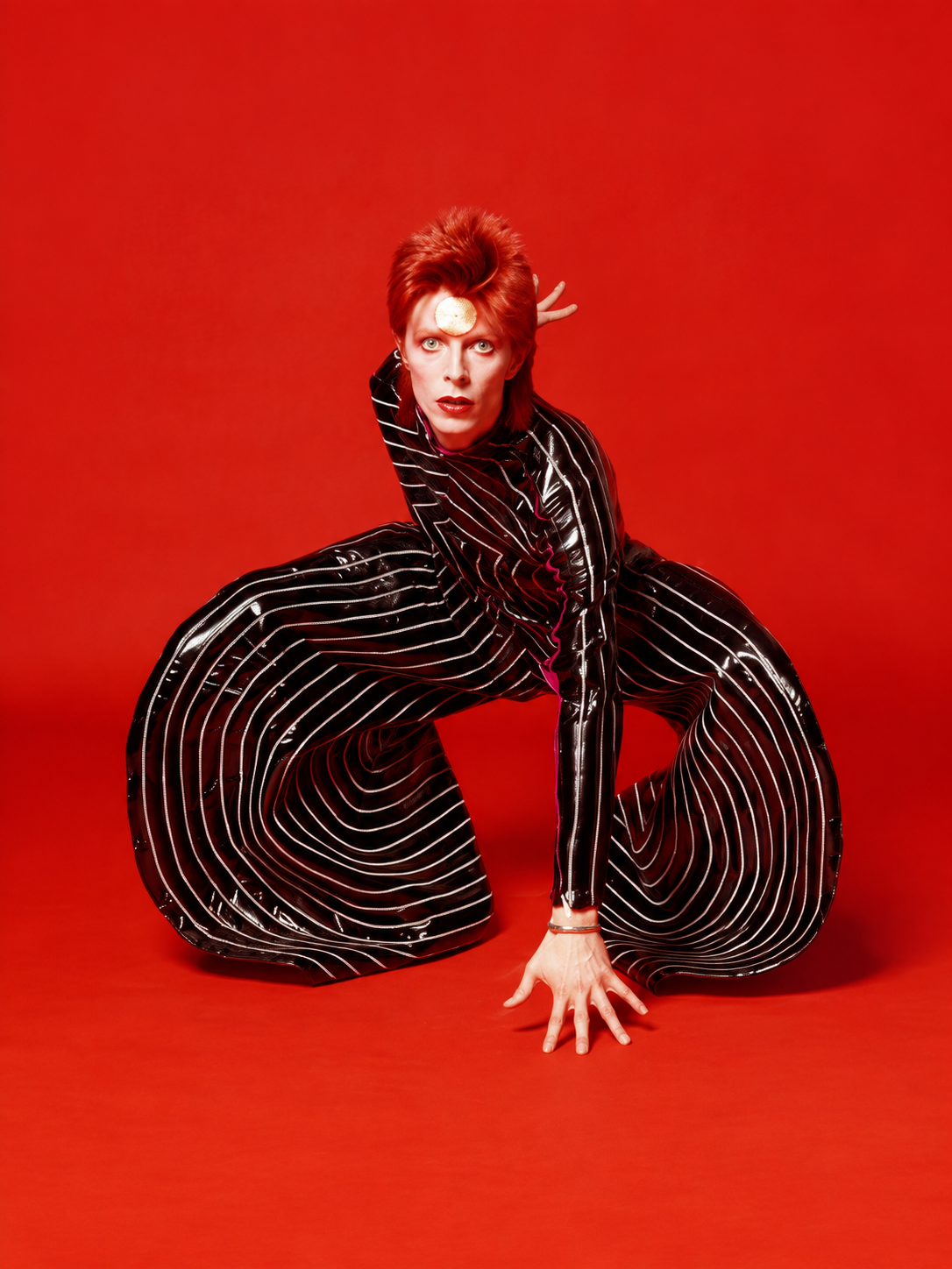 Ilustración 056 — David Bowie Rojo — cuadro individual