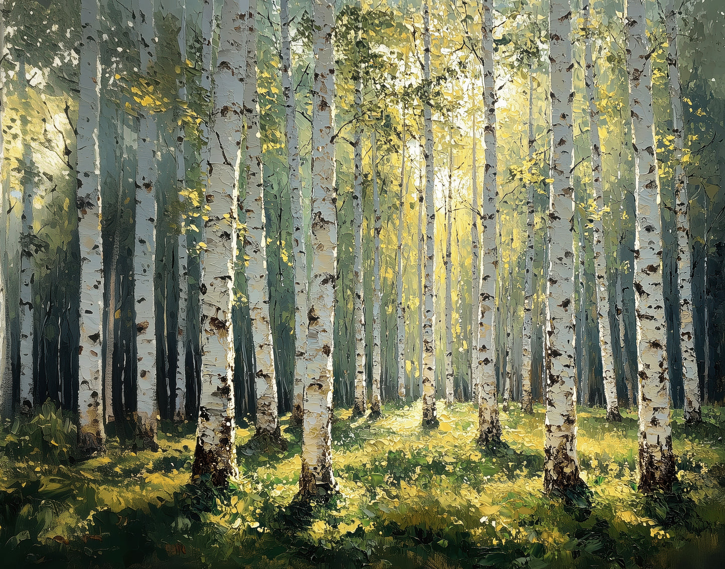Backlit Birch 11x14