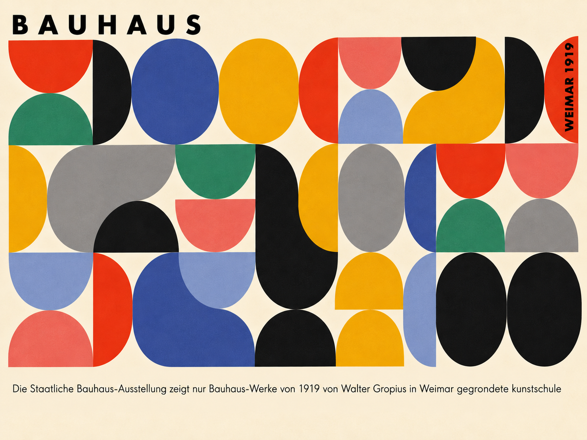 Bauhaus horizontal módulos de color sin margen