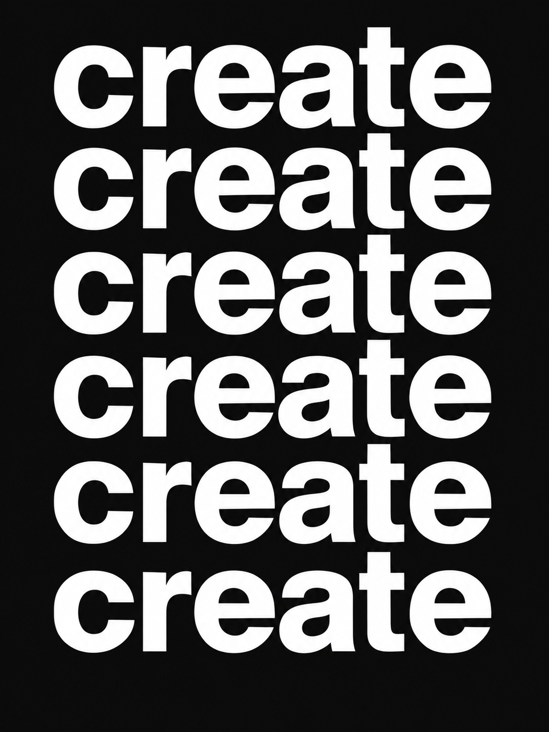 Create Negro - cuadro decorativo