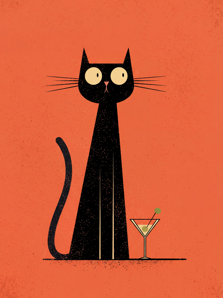 Gato Martini Negro