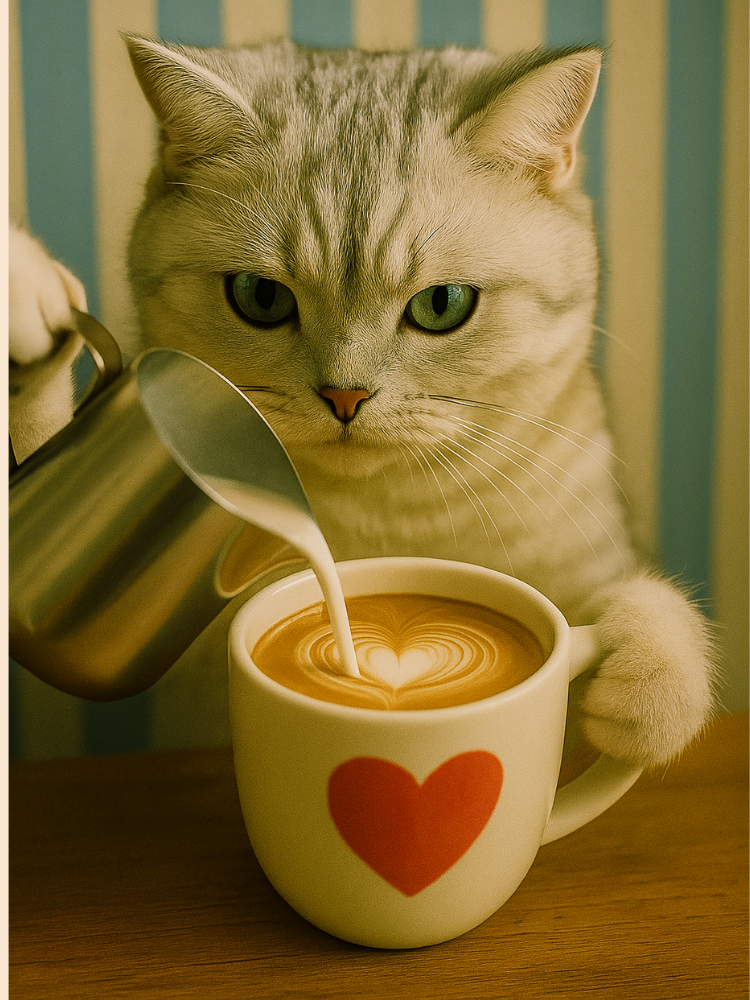 Gato Trago Taza