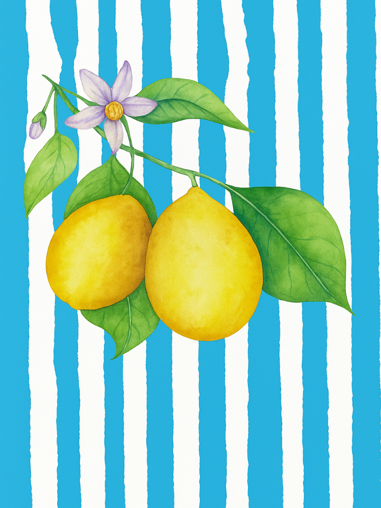 Limon Flores Azul