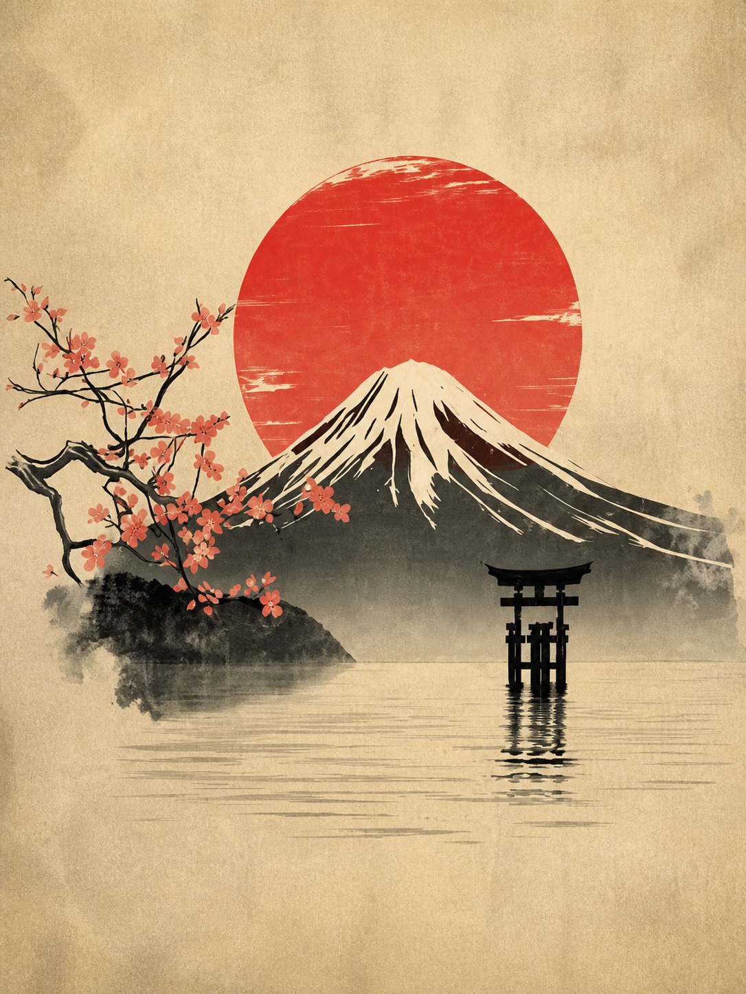 Fuji Torii Cerezos