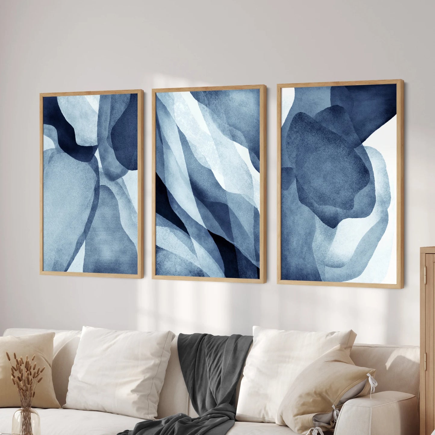 Set de 3 Abstracto Azul