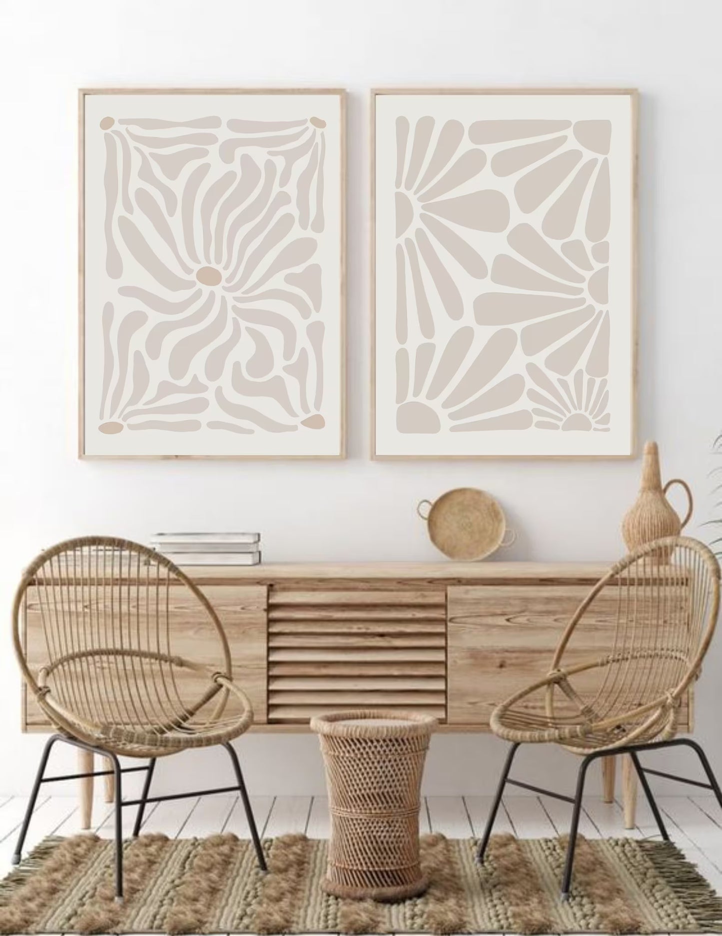 Set de 2 Boho Flores
