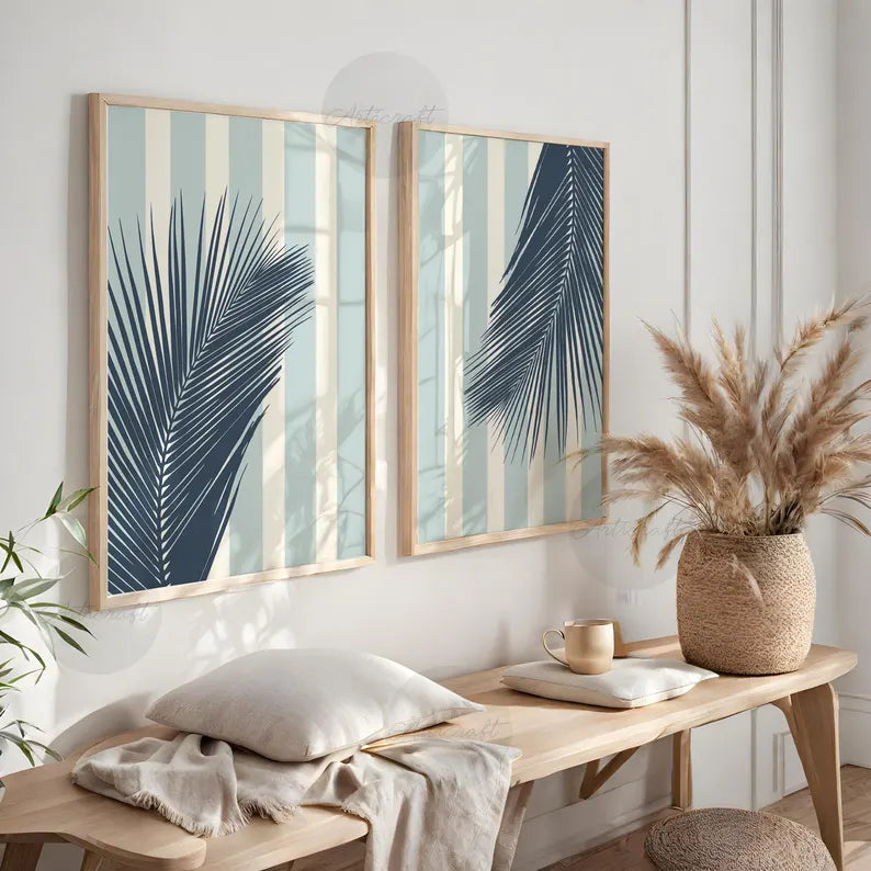 Set de 2 Palmeras Azules