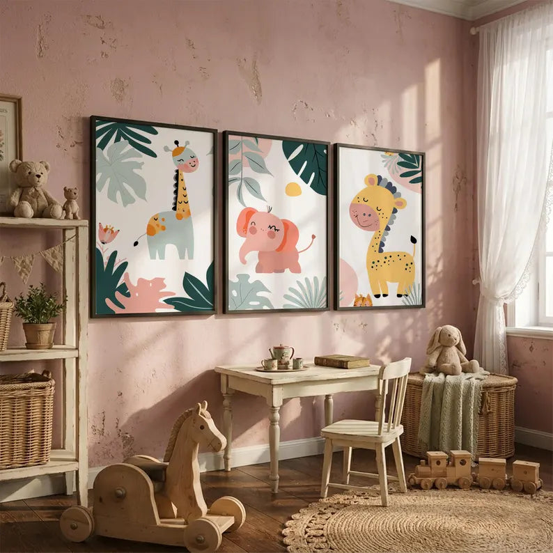 Set de 3 Safari Pastel