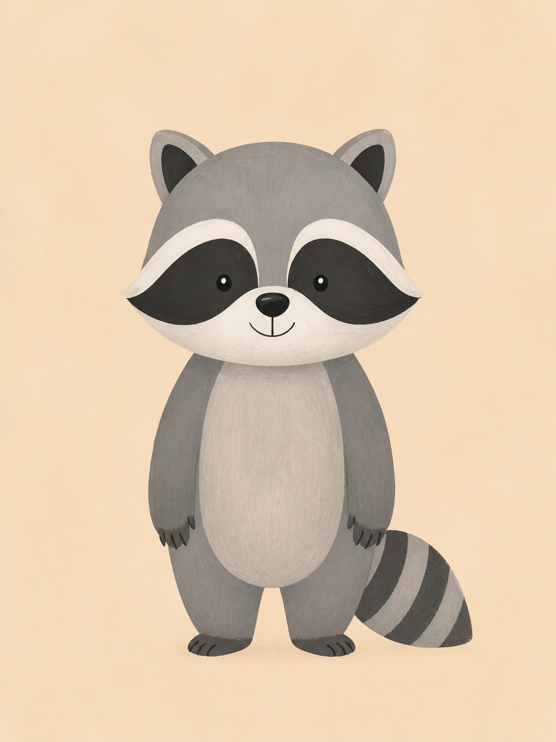 Mapache Nórdico — cuadro infantil