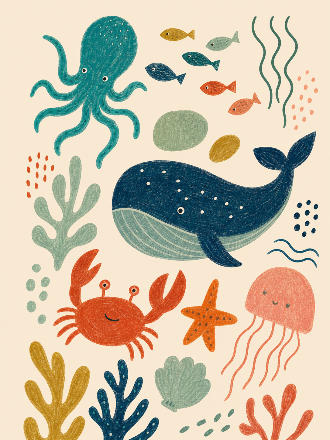 Vida Marina — cuadro infantil