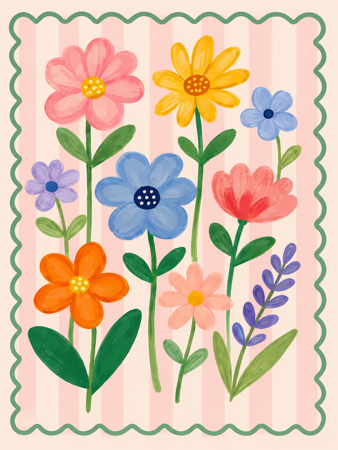 Jardín de Flores — cuadro infantil