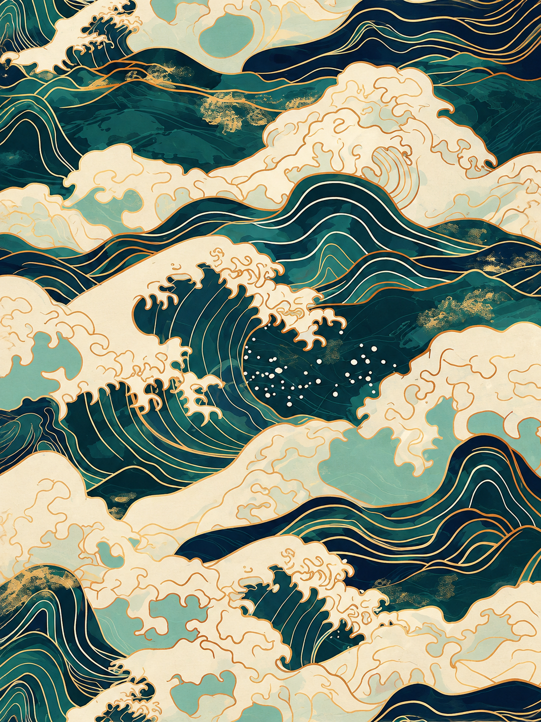 Japón — Olas y espuma