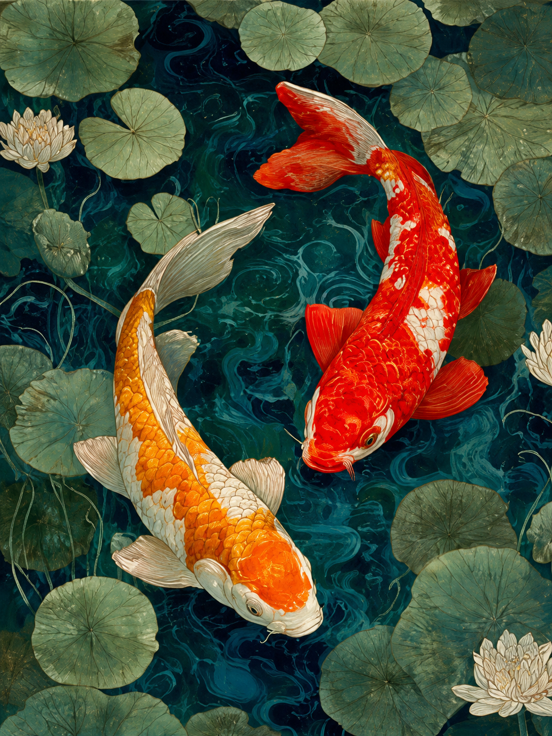 Koi Estanque Lotos