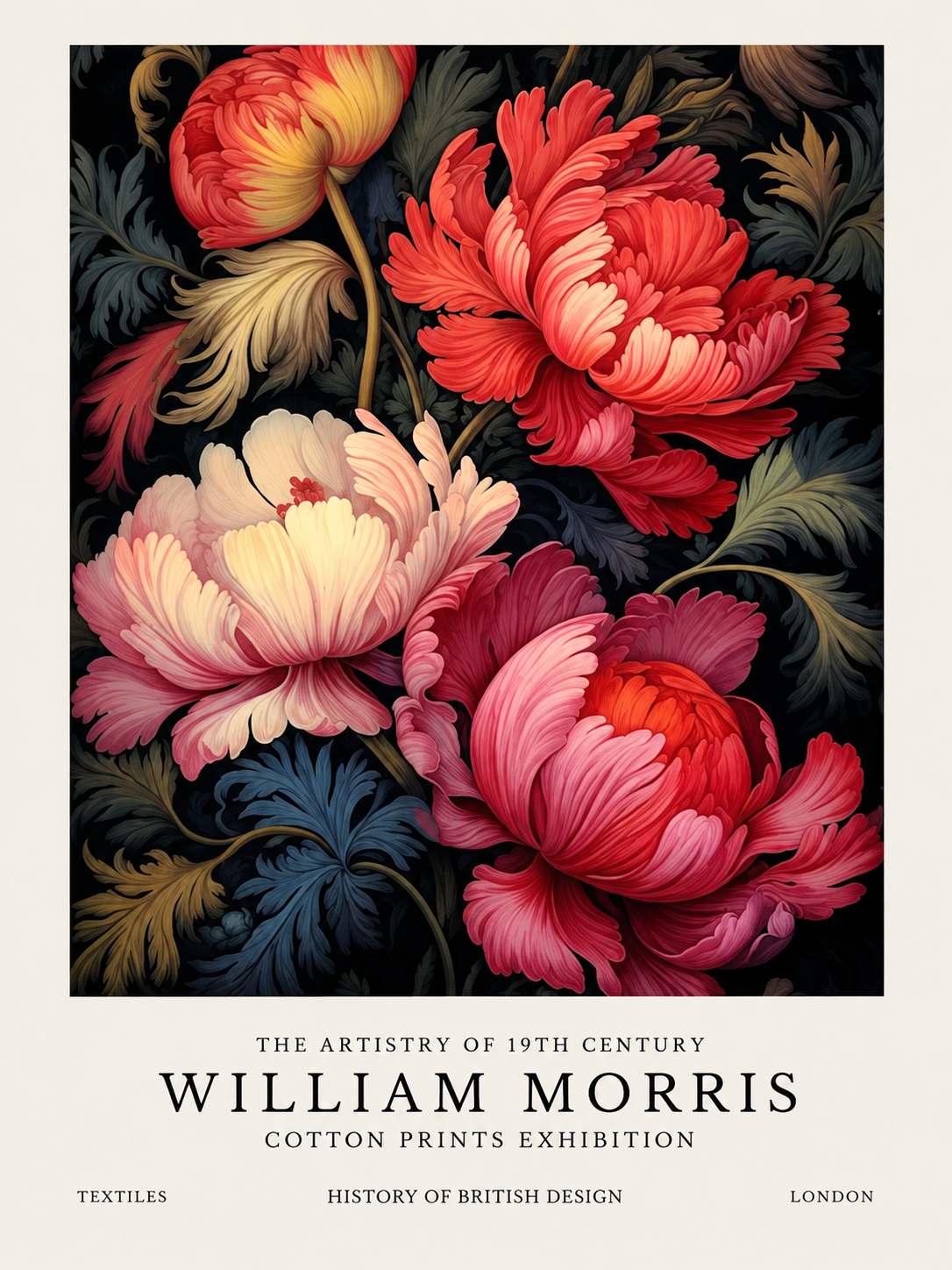 Pájaros del Jardín, lámina decorativa inspirada en William Morris