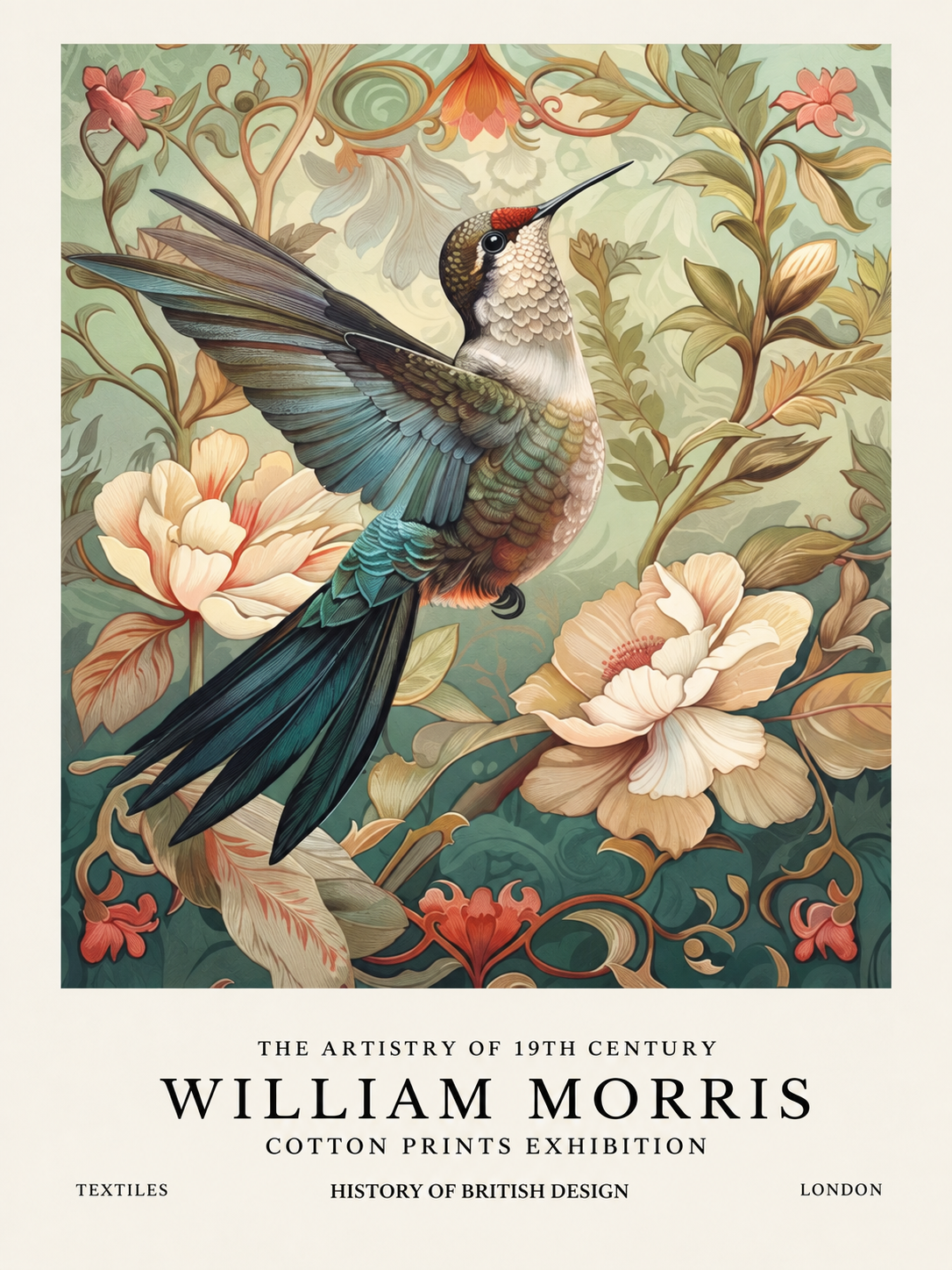 Hojas Oscuras, lámina decorativa inspirada en William Morris