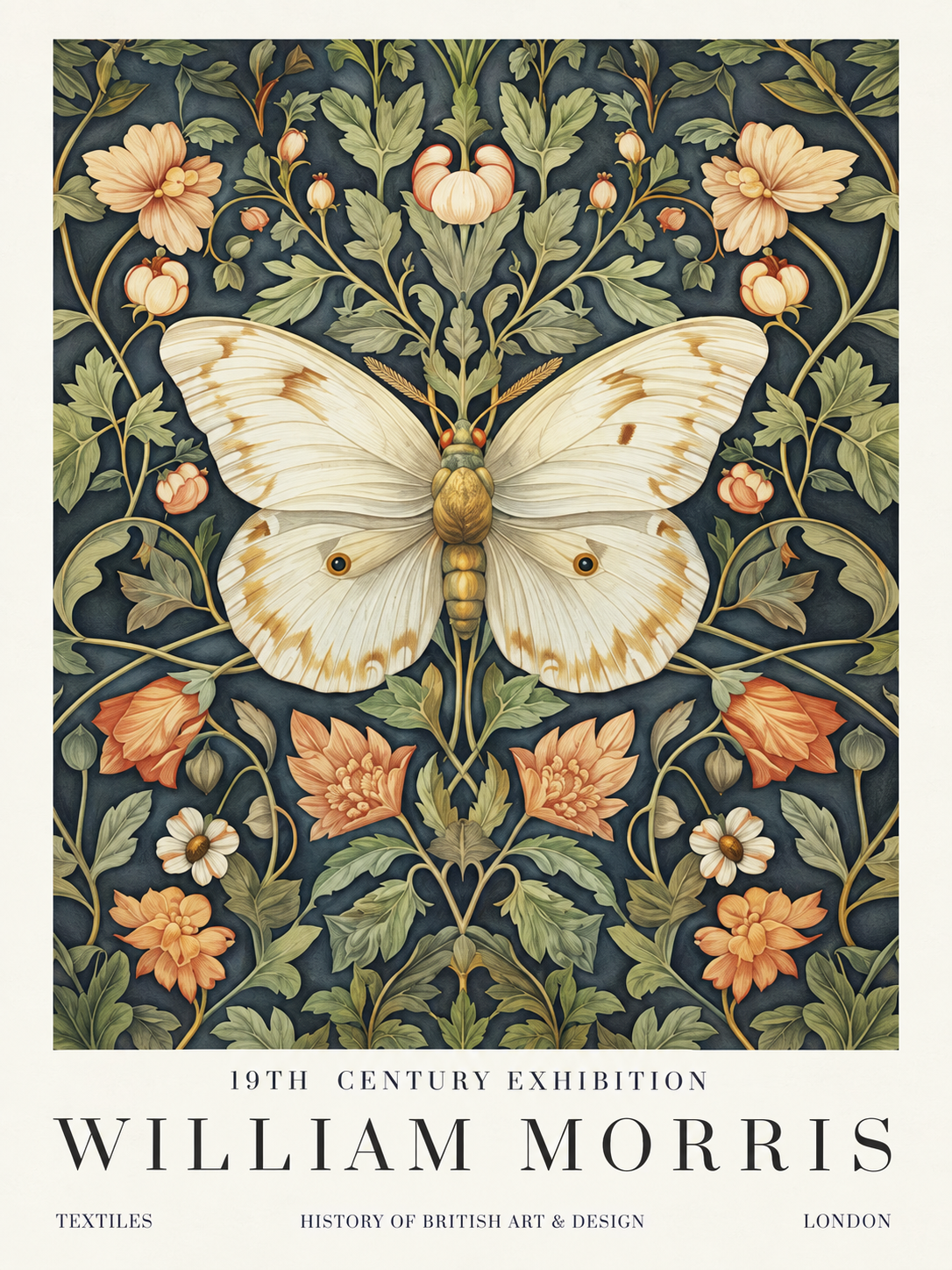 Ramas Botánicas, lámina decorativa inspirada en William Morris