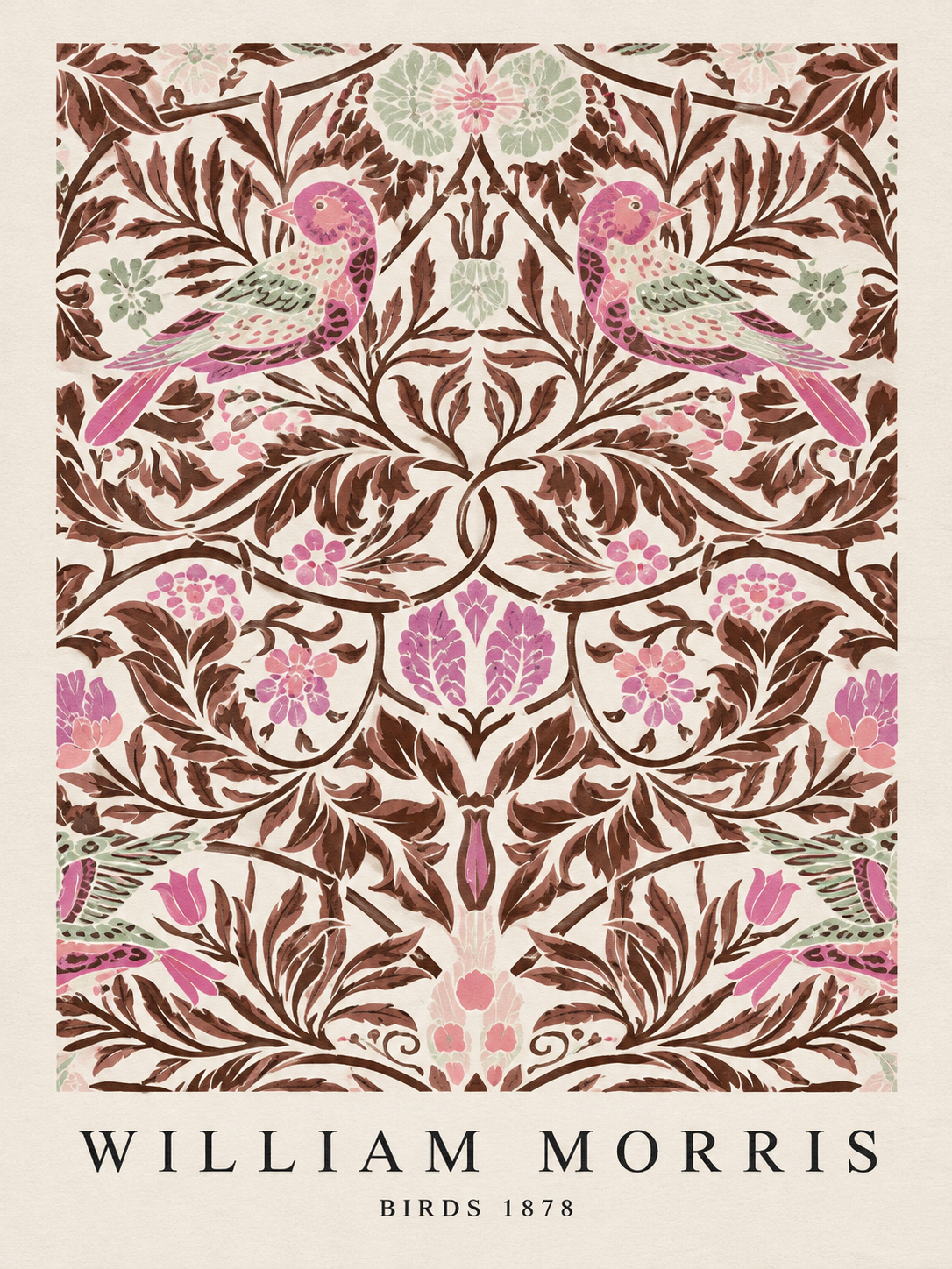 Ciervos del Bosque, lámina decorativa inspirada en William Morris