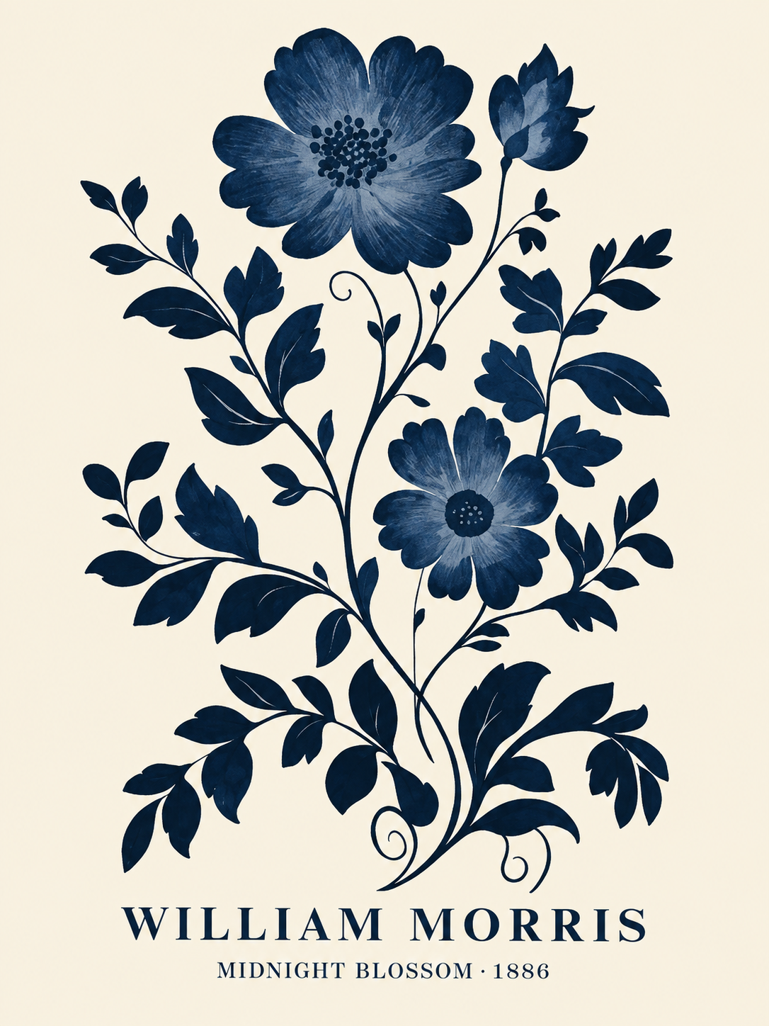 Pájaros y Frutos, lámina decorativa inspirada en William Morris