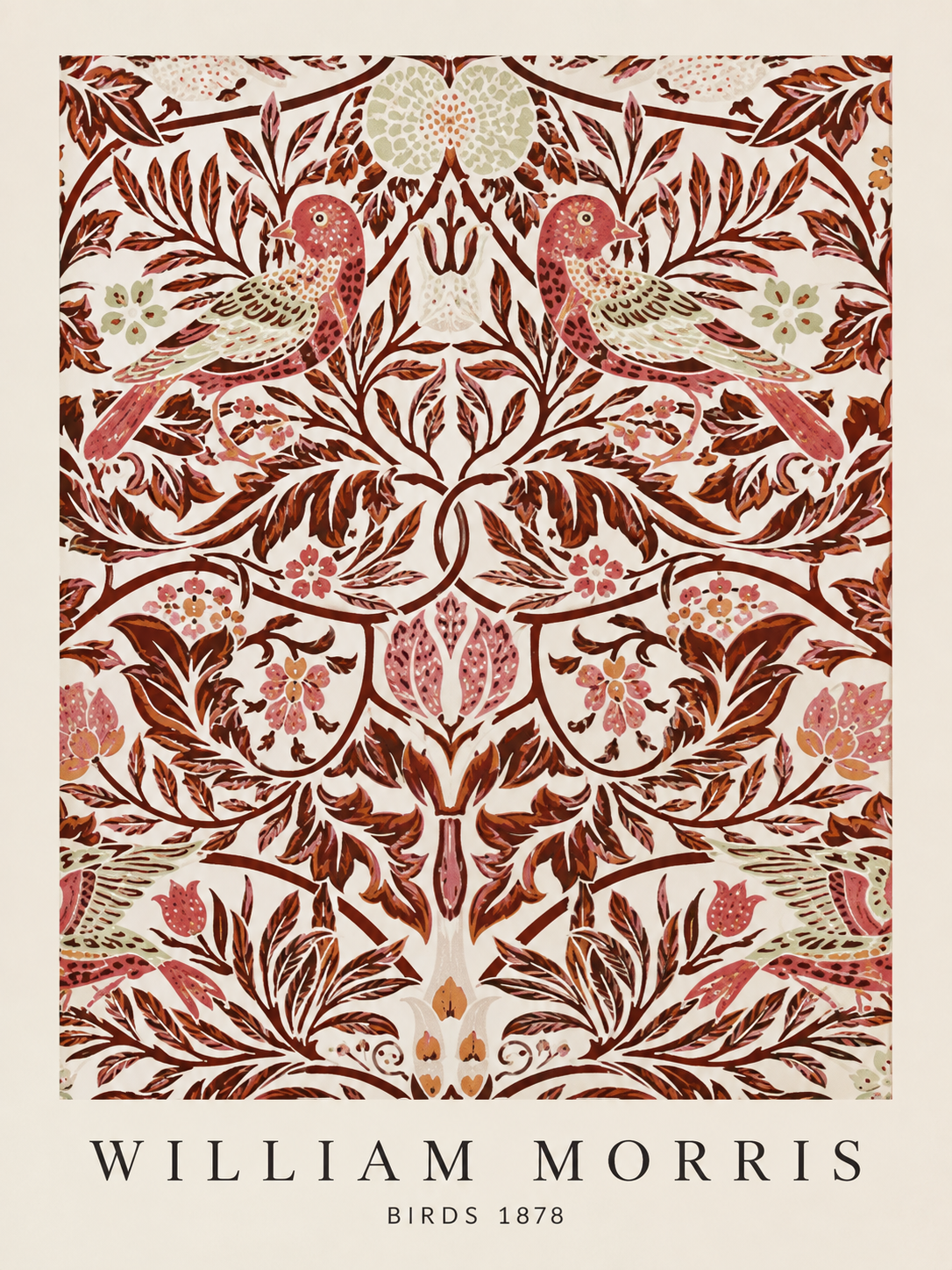 Flores de Campo Azul, lámina decorativa inspirada en William Morris