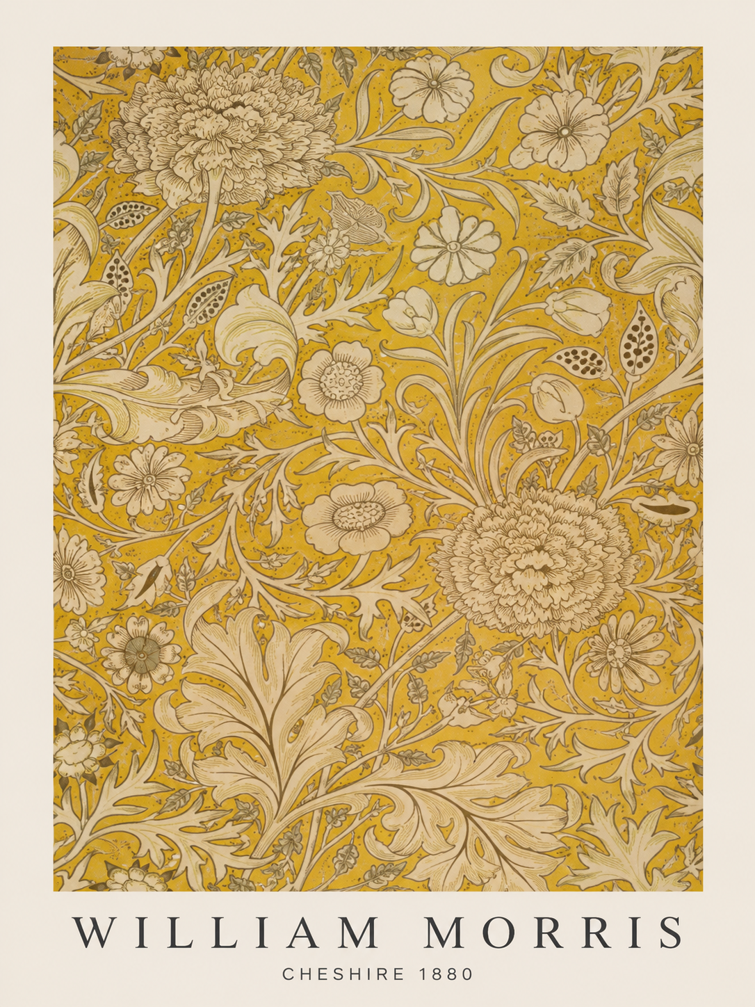 Rosas Rojas, lámina decorativa inspirada en William Morris