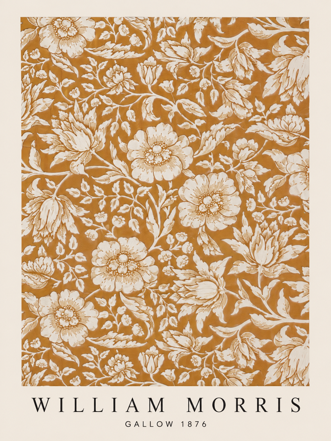 Set de 3 William Morris - Flores doradas - panel 3