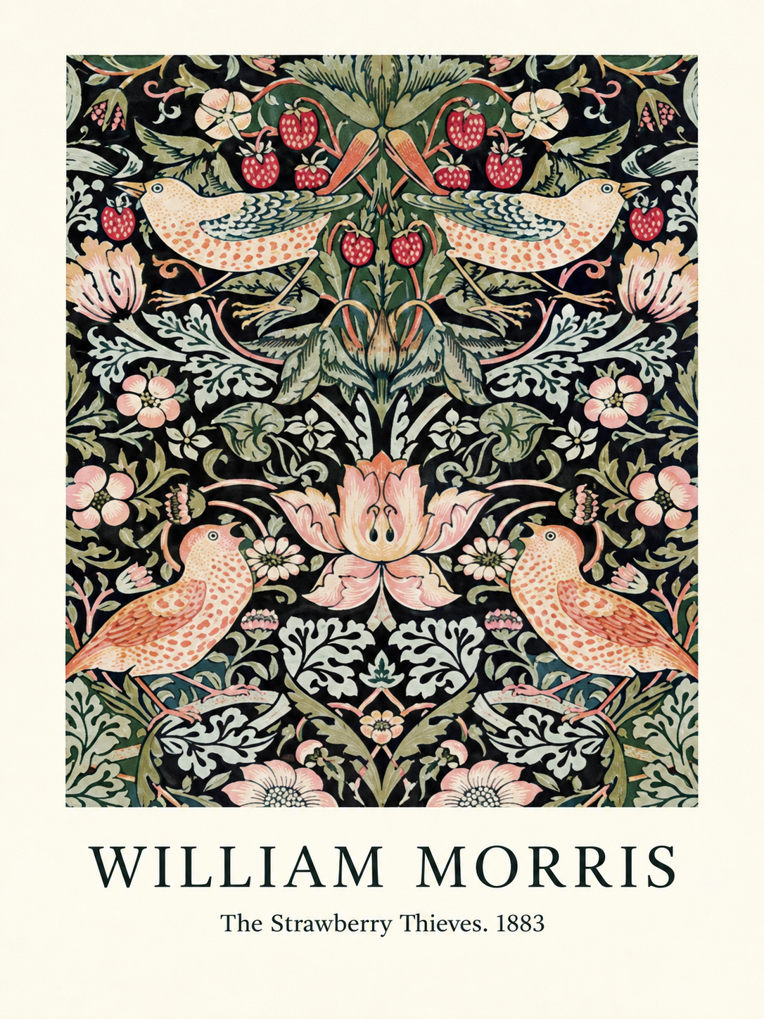 Flores de Jardín, lámina decorativa inspirada en William Morris